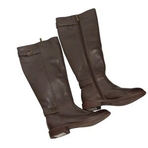 Lucky Brand Charlotte Chocolate Brown‎ Leather Riding Knee High Boots